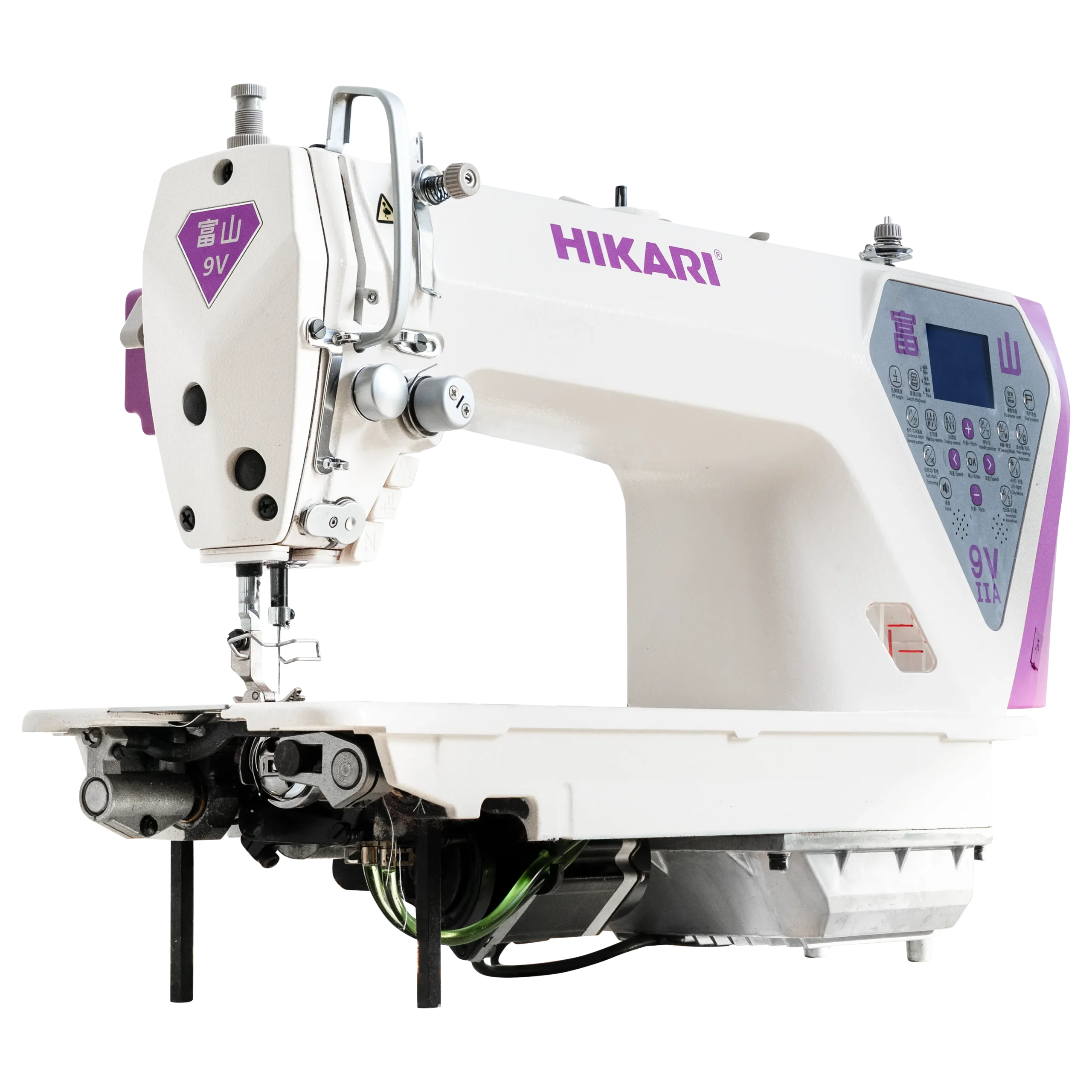 Máquina de pespunte recto Hikari H9VIIA 1 Máquina de coser industrial Hikari H9VIIA de pespunte recto inteligente con control automático de tensión de hilo
