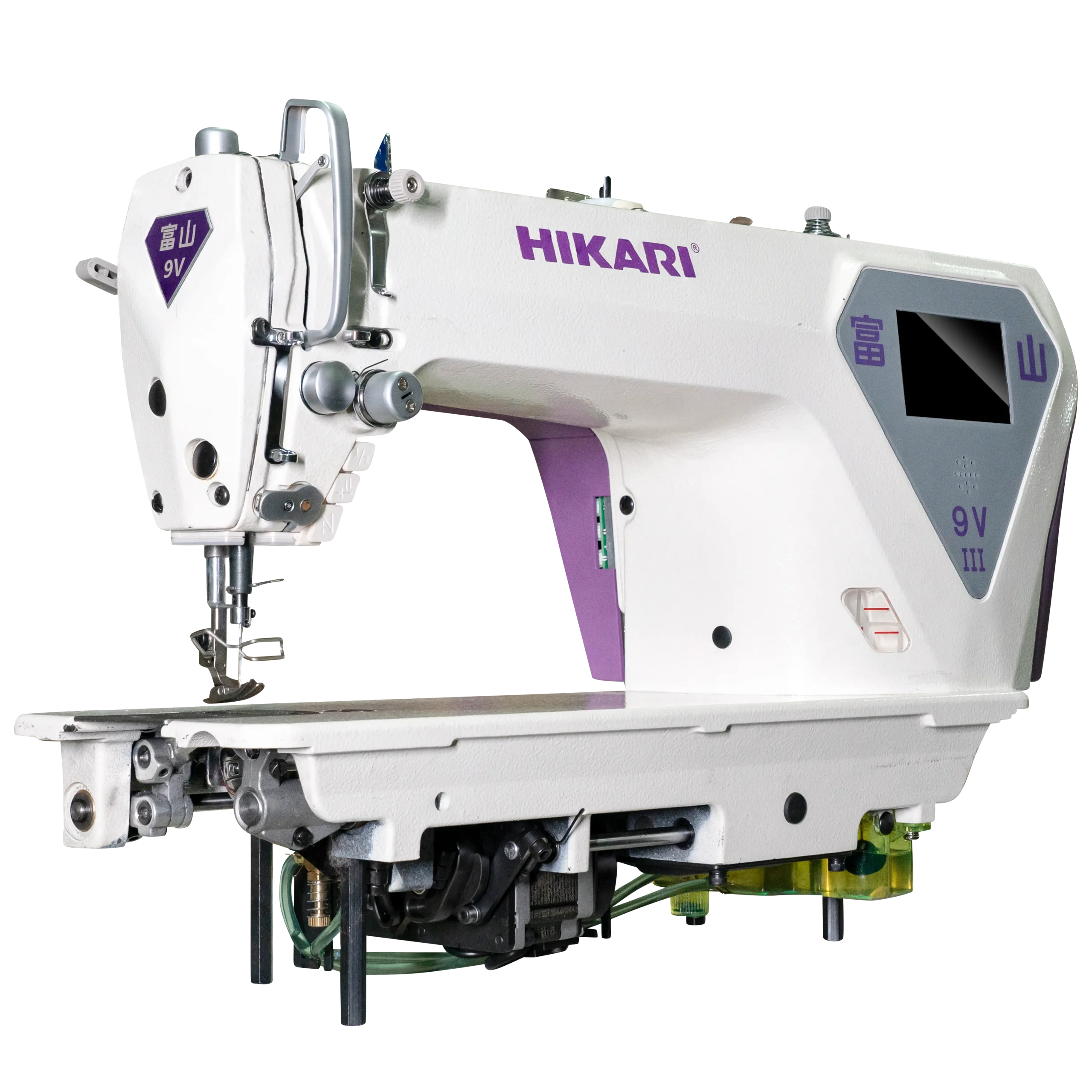 Máquina de pespunte industrial Hikari H9VIII-AI 1 Máquina de coser industrial Hikari H9VIII-AI de pespunte recto inteligente con IA y control automático de tensión de hilo