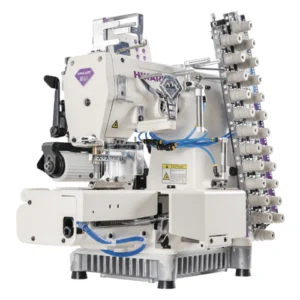 Recubridora industrial multiaguja Hikari HW800C con corte automático de hilo y alza prensatelas automático