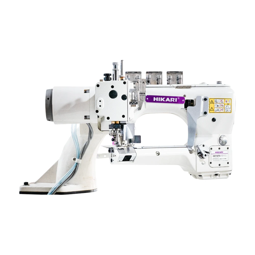Máquina flatseamer de brazo curvo de 4 agujas y 6 hilos Hikari HW740TA-460 1 Máquina flatseamer de brazo curvo de 4 agujas y 6 hilos Hikari HW740TA-460
