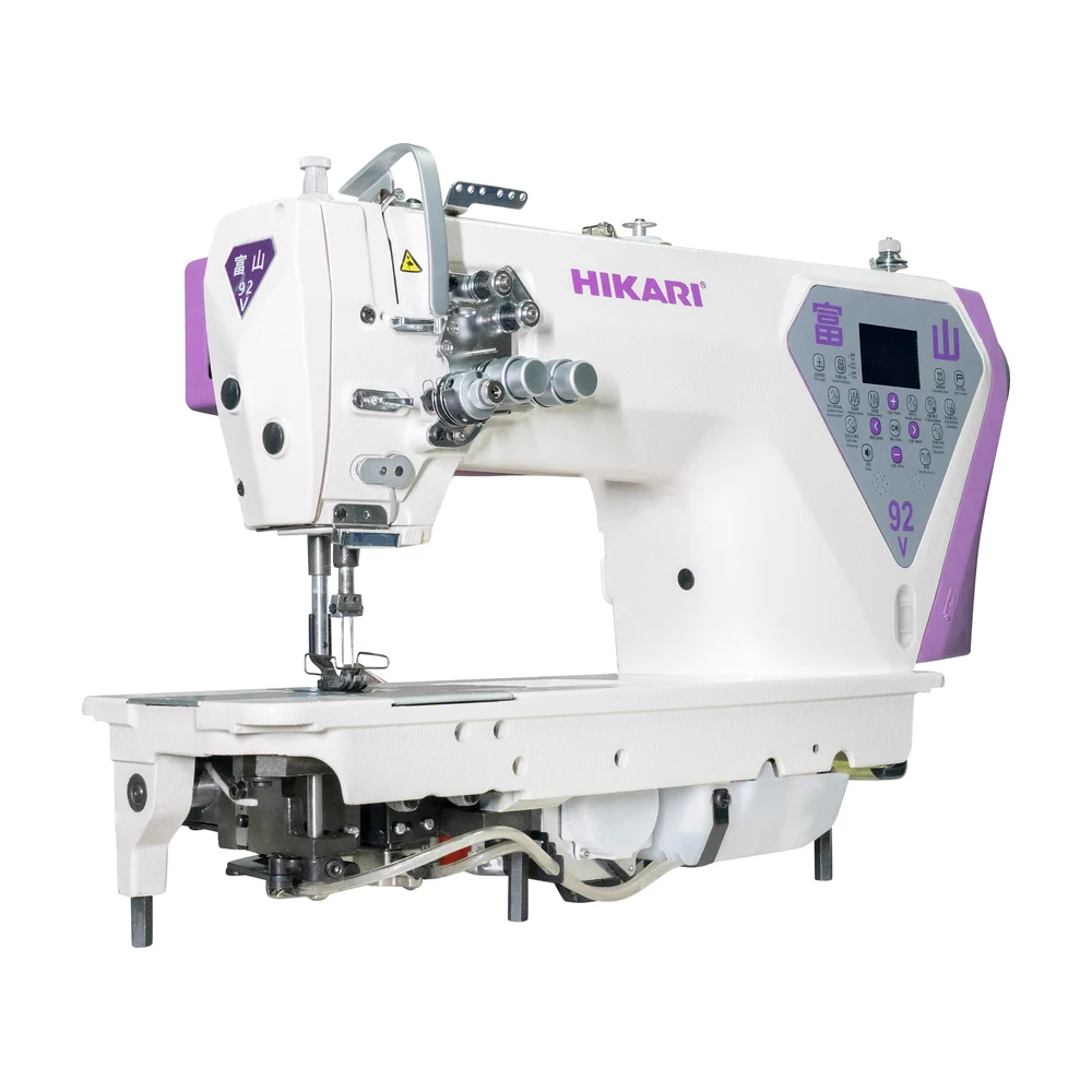 Máquina de coser de doble aguja industrial Hikari HT92V1-7P-5 con cortahilos 1 Máquina de coser de doble aguja industrial Hikari HT92V1-7P-5