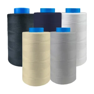 Pack de 5 conos de hilo Pinefhilsa poliéster 70/2 básicos: negro, blanco, gris claro, azul marino y beige