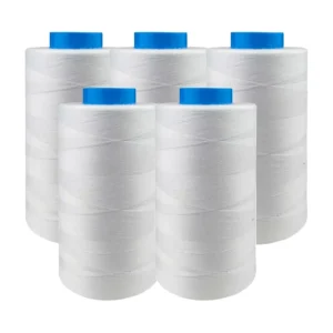 Pack de 5 conos de hilo Pinefhilsa poliéster 70/2 blanco 201 (5 × 5.000 m)